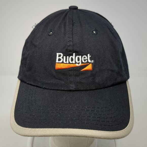 Budget Slideback Baseball Cap Black One Size Adjustable Embroidered Toppers - Picture 2 of 9